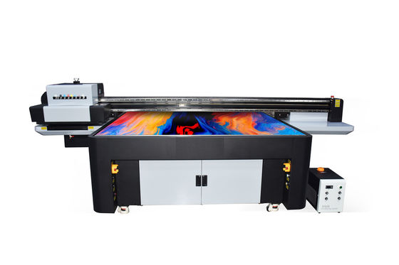 پرینتر ربن دقیق LED UV Ink Printing Double White Color Light Oil Mode ابعاد چاپ 2500x1300mm