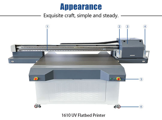 چاپگر تخت تخت LED UV 1200x2500mm با 50mm-100mm Max Printing USB 3.0 Interface