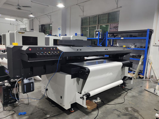 2.5m قالب بزرگ CMYK چاپگر رول UV سفید رزولوشن 1440DPI