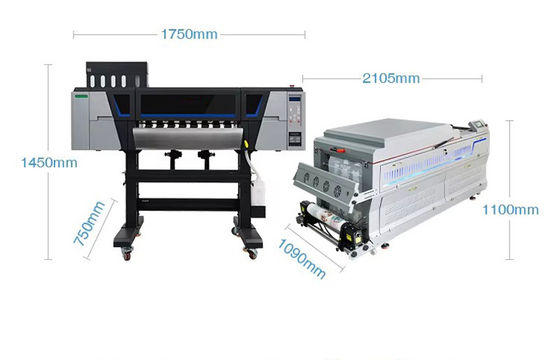 چاپگر DTF UV 5 رنگی خودکار با گرم کننده های رسانه ای قبل و بعد برای فیلم UV DTF AB